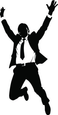 vektör silueti iş adamı.