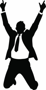 Beyaz arka planda kravatı olan bir iş adamının vektör çizimi.