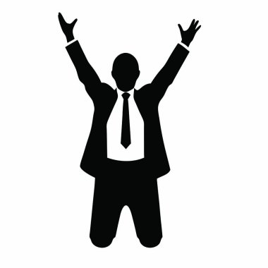 Bir iş adamının silueti.