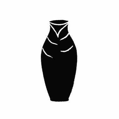 Beyaz arka planda çiçek dolu bir çanta taşıyan bir kadının silueti.