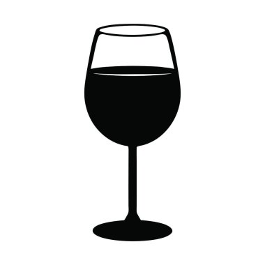 Şarap kadehi simgesi, basit stil.