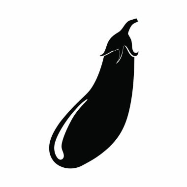 Beyaz arka planda siyah patlıcan.