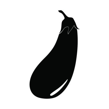 Patlıcan ve sebzelerin vektör çizimi. Patlıcan seti ve ağ için taze stok sembolü.