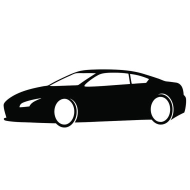 Bir arabanın silüeti. vektör