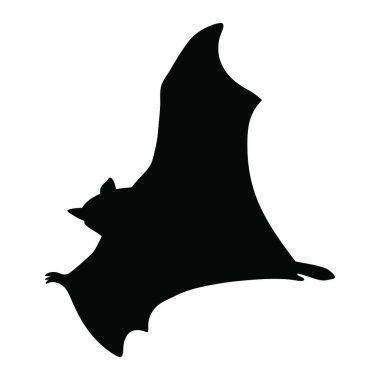 Beyaz arkaplanda yarasa simgesi