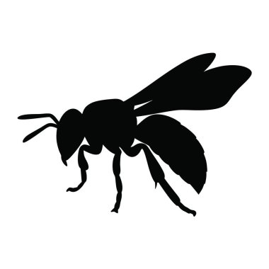Sinekli siyah bir arı silueti.