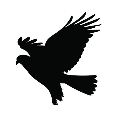 kuş siluet vektör çizim