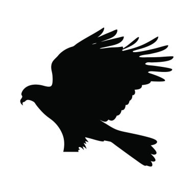 Kartal kafası silueti. vektör illüstrasyonu.