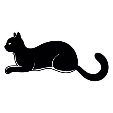 kedi simgesi, basit vektör