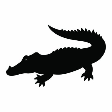 Timsah ikonunun vektör çizimi. Timsah timsahının timsah vektörünün sembolü ve ağ için depolama resmi.