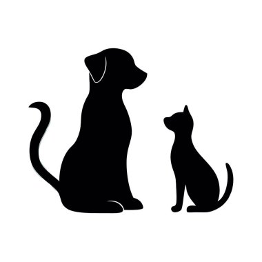 köpek simgesi vektör illüstrasyonu