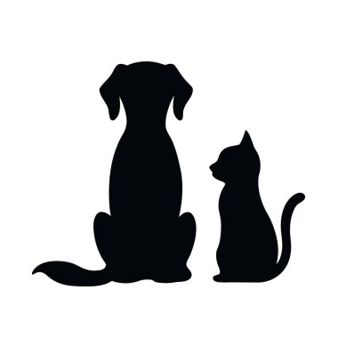 Kedili köpek silueti