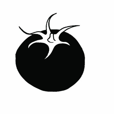 Bir nar kümesinin siyah ve beyaz ikonunun vektör illüstrasyonu