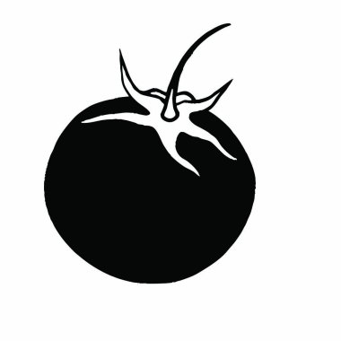 Bir keçinin siyah beyaz ikonunun vektör çizimi