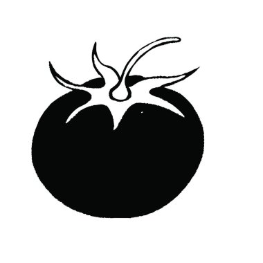 apple siyah beyaz vektör çizim