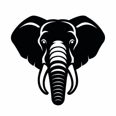 Kurdele vektör illüstrasyon tasarımlı siluet fil