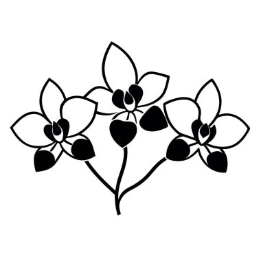 Dekoratif güzel izole simge çiçek