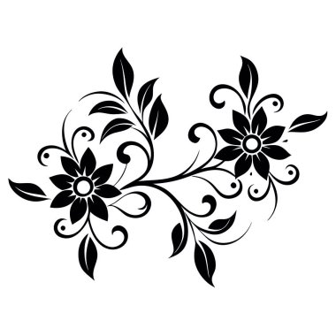 Çiçek süslemesinin vektör çizimi