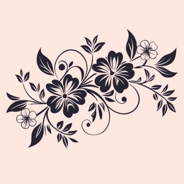 çiçek ve yaprak tasarım vektörü