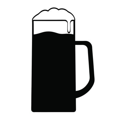 İzole bira cam kutsal kişilerin resmi. Vektör çizim tasarım