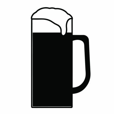 İzole bira kupa simgesi. Vektör çizim tasarım