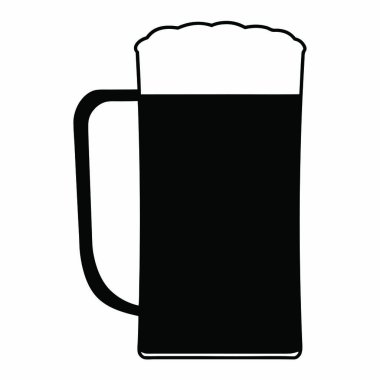Bira ikonu. Web için alkol vektör simgesinin özet çizimi