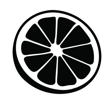 Yarım dilimli meyve vektör simgesi