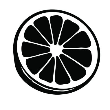 taze meyve dilimi ikon vektör illüstrasyon tasarımı