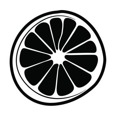 Taze meyve ikonu dilimle, sade stil.