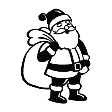 Noel Baba, Avatar karakter vektör çizimi tasarımı