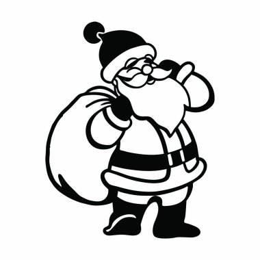 Çantalı mutlu noel babalar