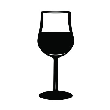 Şarap şişesi ve bardak. vektör illüstrasyonu.