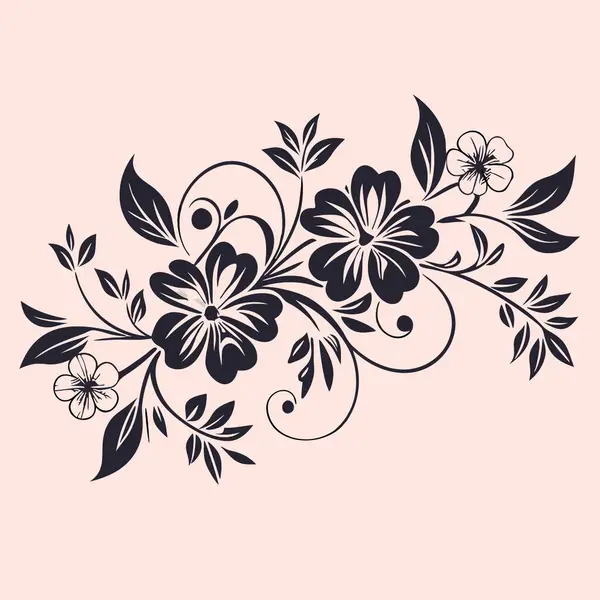 çiçek ve yaprak tasarım vektörü