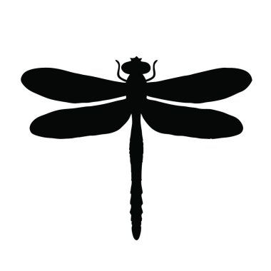 Yusufçuk ikonu. Silüet. Vektör çizimi. beyaz arkaplanda izole