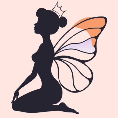 Kelebek içinde güzel bir kadın