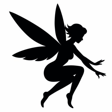 Uçan bir meleğin silueti.