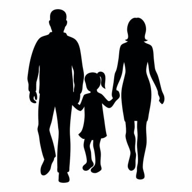 vector silhouet van familie.