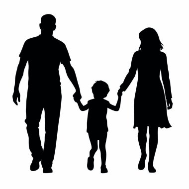 vector silhouet van familie.