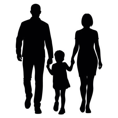Aile silueti. vektör illüstrasyonu