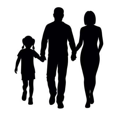 vector silhouet van familie.