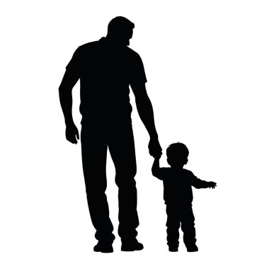 baba ve oğul siluetleri