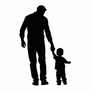 baba ve oğul siluetleri