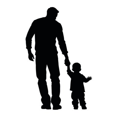 Babanın vektör silueti.