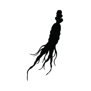 Sakallı ve siyah şapkalı bir adamın silüeti. vektör illüstrasyonu