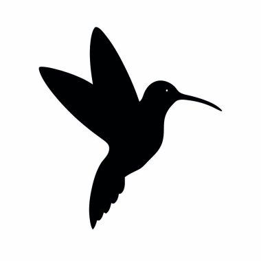 kuş simgesi, basit vektör illüstrasyonu