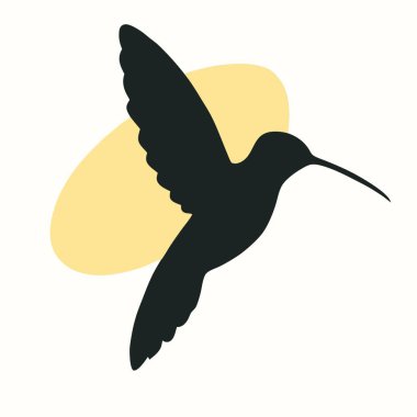 kuş düz vektör simgesi