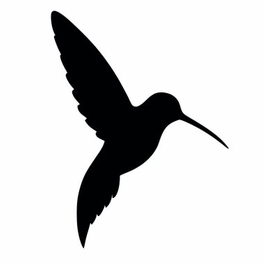 Kuş siyah renk simgesi.