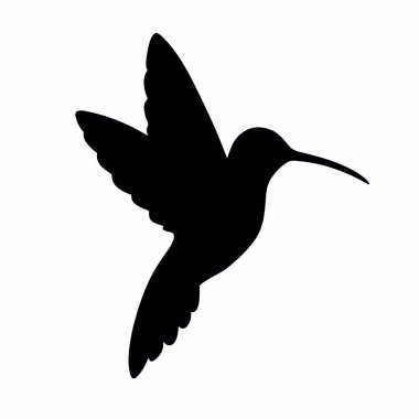 siluet kuş simgesi, vektör illüstrasyonu