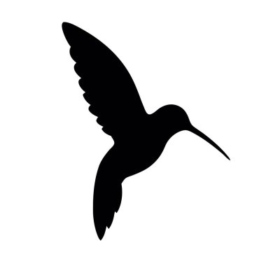 kuş siluet vektör çizim