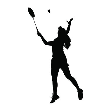 Kadın oyuncu siluetinin vektör çizimi
